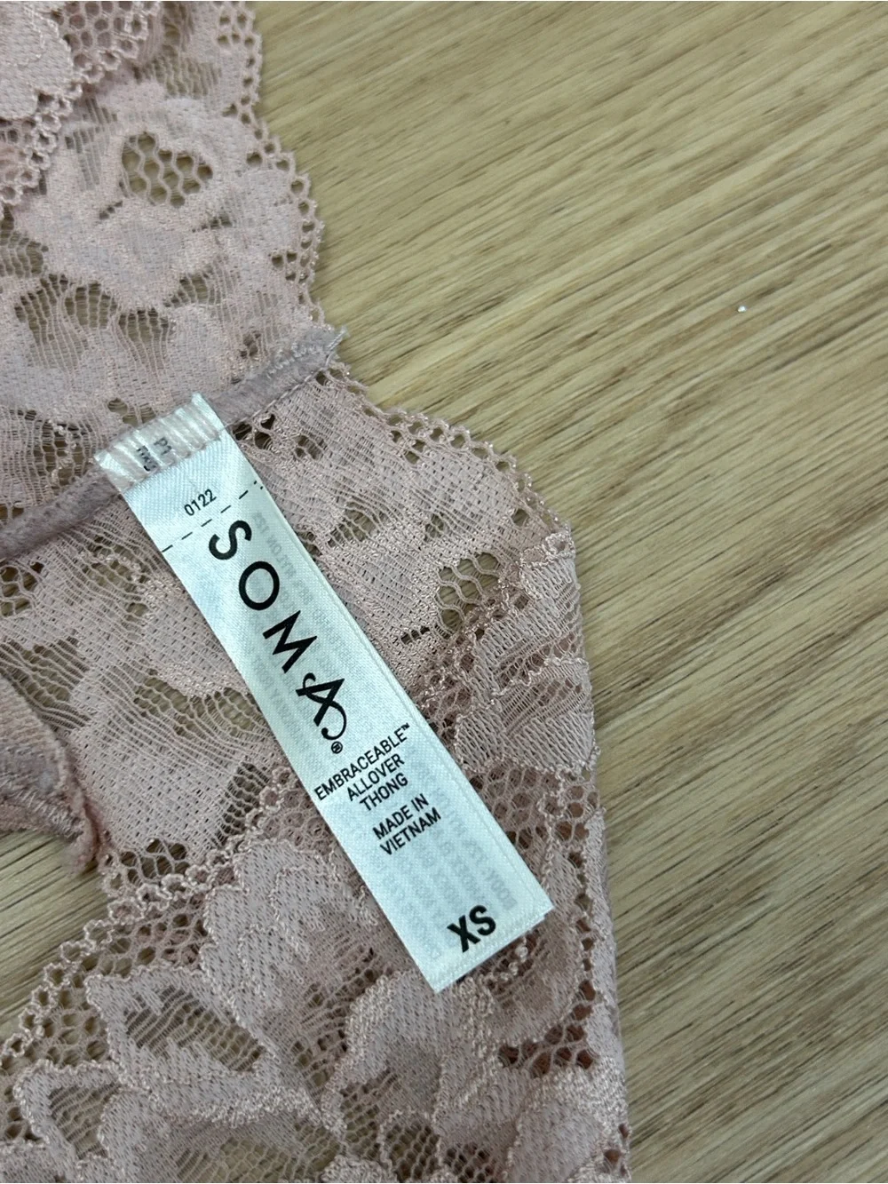 Soma Embraceable Allover Lace Thong Panty XS